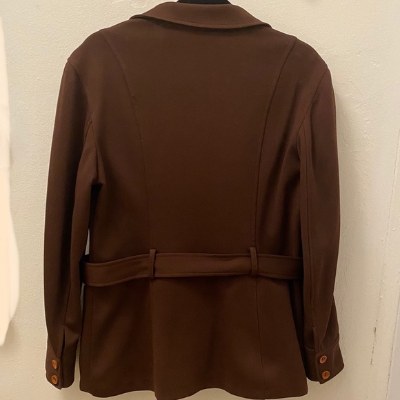 Vintage Express Brown Belted Blazer - Picture 4 of 12